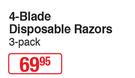 Schick Quattro 4-Blade Disposable Razors-3 Pack