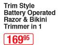 Schick Quattro Trim Style Battery Operated Razor & Bikini Trimmer In 1