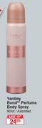 Yardley Bondst Perfume Body Spray-90ml