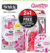 Schick Quattro 4-Blade Disposable Razors-3 Pack