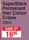 Inecto Super Black Permanent Hair Colour Creme-28ml