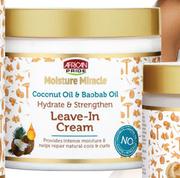 African Pride Moisture Miracle Coconut Oil & Baobab Oil Leave In Cream-425g