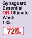 Gynaguard Essential Or Ultimate Wash-140ml Each