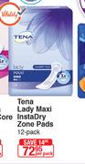 Tena Lady Maxi Insta Dry Zone Pads 12 Pack-Per Pack