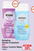 Betadine Gentle Protection Or Odour Control Wash-150ml Each