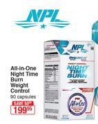 NPL All-In-One Night Time Burn Weight Control-90 Capsules