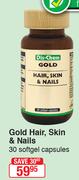 Gold Hair, Skin & Nails-30 Softgel Capsules