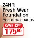L'Oreal Infaillible 24hr Fresh Wear Foundation Assorted Shades-Each