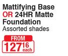 L'Oreal Infaillible Mattifying Base Or 24hr Matte Foundation (Assorted Shades)-Each