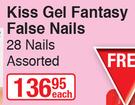 Kiss Gel Fantasy False Nails 28 Nails Assorted-Each