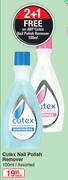 Cutex Nail Polish Remover Assorted-100ml Each