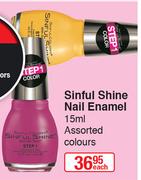  Sinful Shine Nail Enamel Assorted Colours-15ml Each