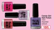 Candy Girl Nail Polish Assorted Colours-15ml Each