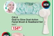 Cala Goal To Glow Dual Action Facial Brush & Headband Set