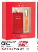 Elizabeth Arden Red Door EDT 100ml Plus Free Wand EDT 15ml-For Both
