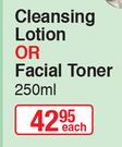 Nature's Nourishment Cleansing Lotion Or Facial Toner-250ml Each