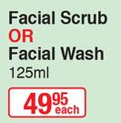 Nature's Nourishment Facial Scrub Or Facial Wash-125ml Each