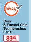Oral B Gum & Enamel Care Toothbrushes-2 Pack Each