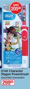 Oral B D100 Character Stages Powerbrush (Assorted Characters)