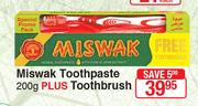 Miswak Toothpaste 200g + Toothbrush