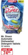 Mr.Sheen Automatic Dishwasher Detergent Tablets-32 Tablets