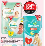 Pampers Premium Care Pants Jumbo Pack/Premium Care Nappies Value Pack Or Unisex Pants Jumbo Pack-EA