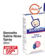 Bennetts Saline Nose Spray-30ml