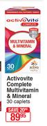 Activovite Complete Multivitamin & Mineral 30 Caplets