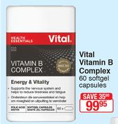 Vital Vitamin B Complex 60 Softgel Capsules
