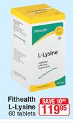 Fithealth L-Lysine 60 Tablets