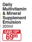 Daily Multivitamin And Minerals Supplement Emulsion-200ml