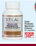 Solal Probiotic Maximum Potency 60 Capsules