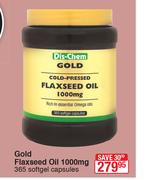 Dis-Chem Flaxseed Oil 1000 mg 365 Softgel Capsules
