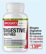 Biogen Digestive Enzymes 60 Capsules Plus Free 10 Capsules