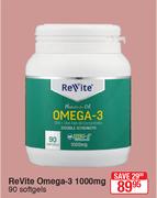 Revite Omega 3 1000 mg 90 Softgels