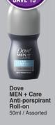 Dove Men + Care Anti-Perspirant Roll-On-50ml Each