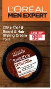 L'Oreal BarberClub Style It Beard & Hair Styling Cream-75ml