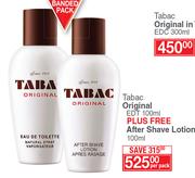Tabac Original EDT 100ml Plus Free After Sahve Lotion 100ml-Per Banded Pack
