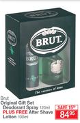 Brut Original Gift Set Deodorant Spray 120ml Plus Free After Shave Lotion 100ml