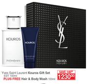 Yves Saint Laurent Kouros Gift Set Of EDT 100ml Plus Free Hair & Body Wash 100ml