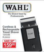 Wahl 8 Piece Cordless & Rechargeable Travel Shaver 194588