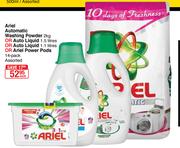 Ariel Automatic Washing Powder-2Kg Or Auto Liquid-1.5Ltr Or Auto Liquid-1Ltr Or Power Pods 14 Pack 