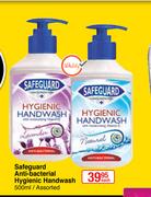 Safeguard Anti-Bacterial Hygienic Handwash Assorted-500ml Each