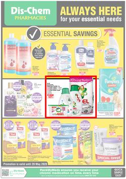 Dis-Chem : Essential Savings (5 May - 20 May 2020), page 1