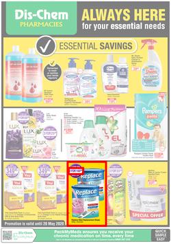 Dis-Chem : Essential Savings (5 May - 20 May 2020), page 1