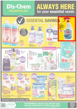 Dis-Chem : Essential Savings (5 May - 20 May 2020), page 1