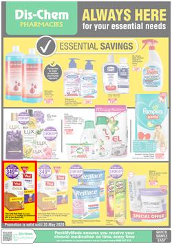 Dis-Chem : Essential Savings (5 May - 20 May 2020), page 1