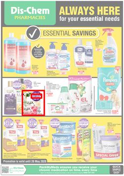 Dis-Chem : Essential Savings (5 May - 20 May 2020), page 1
