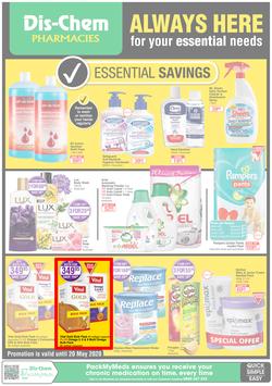 Dis-Chem : Essential Savings (5 May - 20 May 2020), page 1