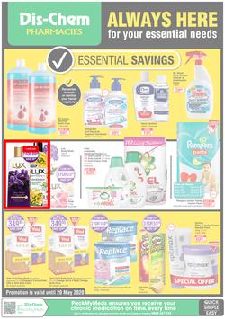Dis-Chem : Essential Savings (5 May - 20 May 2020), page 1
